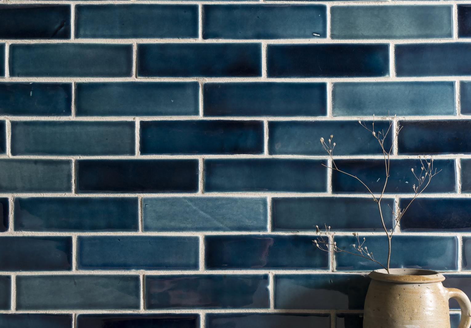 Indian Peacock Blue Handmade Tiles | deVOL Kitchens