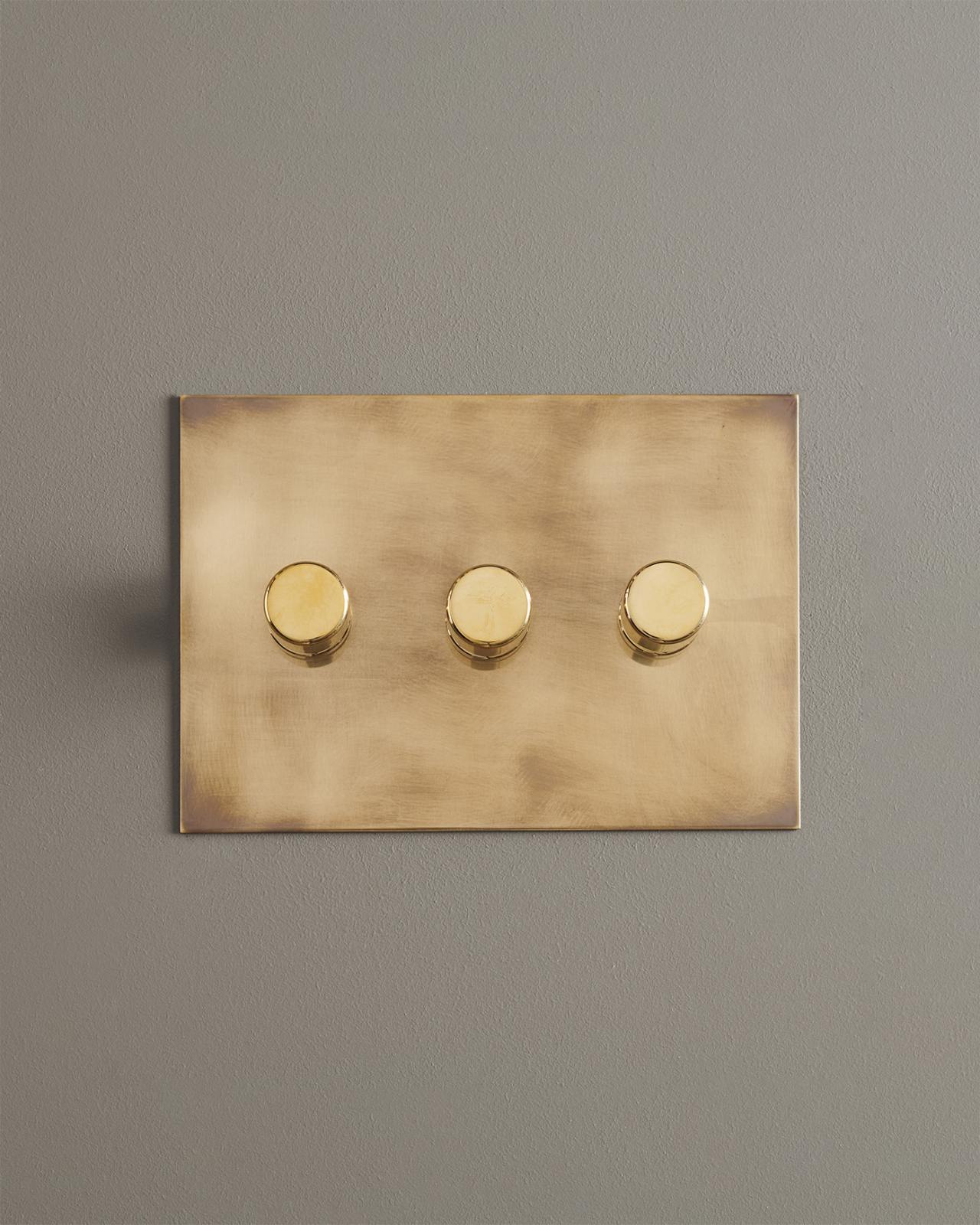 Aged Brass Dimmer Switches deVOL Kitchens