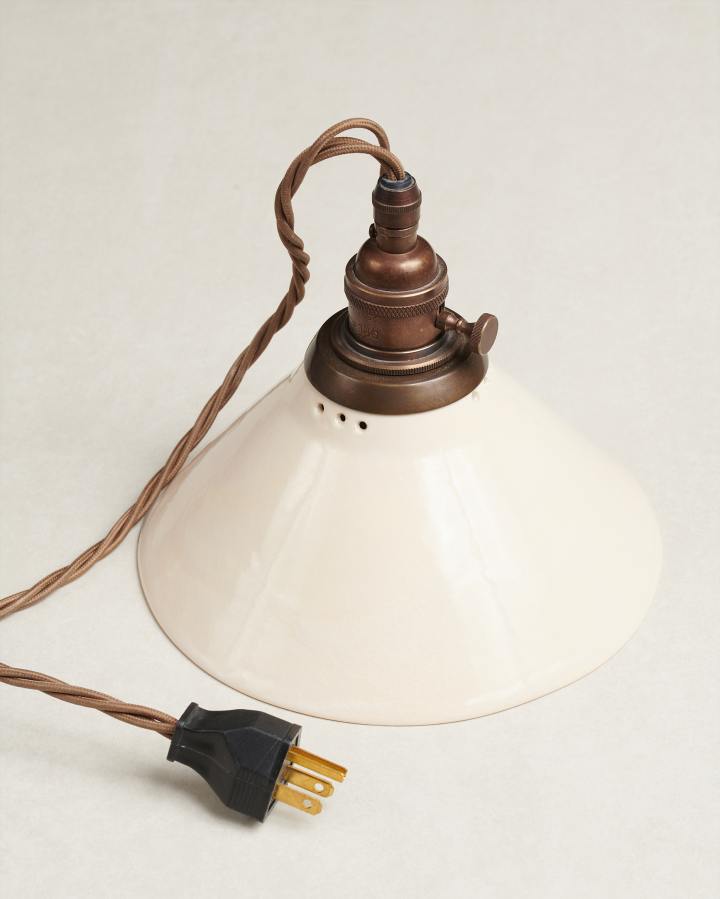 Mini Creamware Plug-in Light